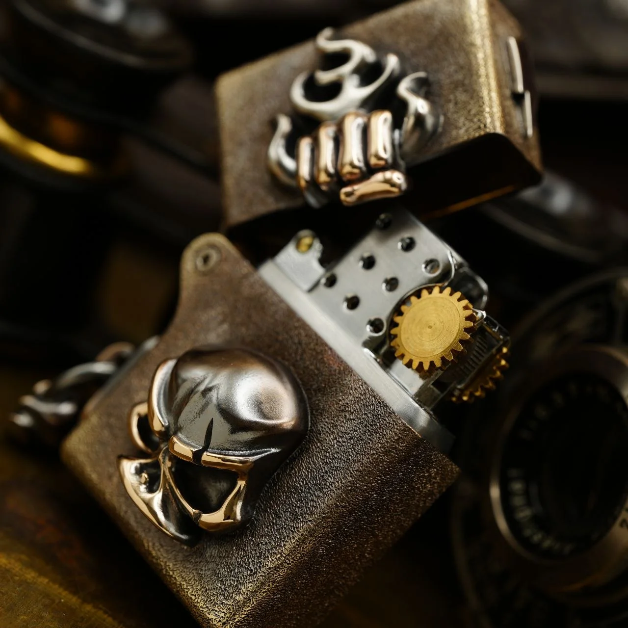 Cpprhd Custom Lighter Skull Fire Logo Limit 2