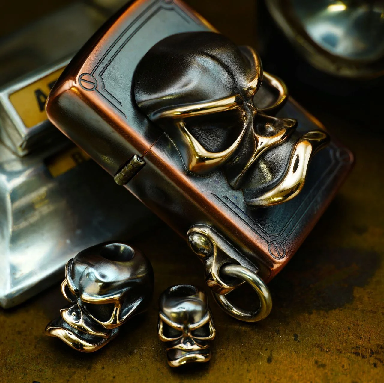 Cpprhd Custom Lighter Big Skull Copper Lighter 2